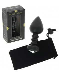 Plug anal noir strié en...
