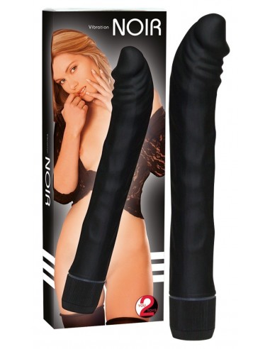 Vibromasseur anal fin noir 19 cm