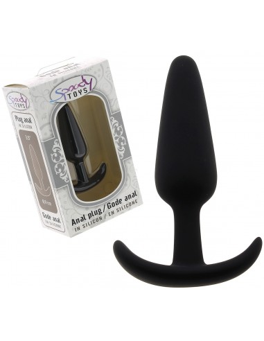 Plug anal en silicone Ancre noir  8 cm