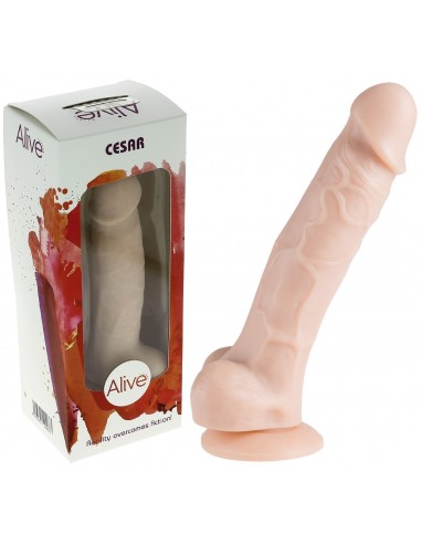 Gode ventouse Cesar Toucher peau  17 cm