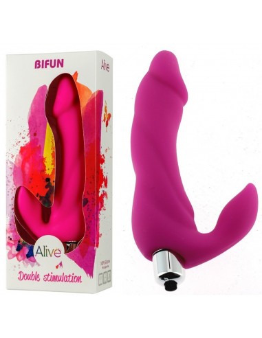 Vibromasseur Bifun fushia en silicone