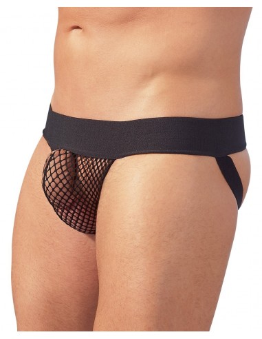 Jock Strap noir en resille  