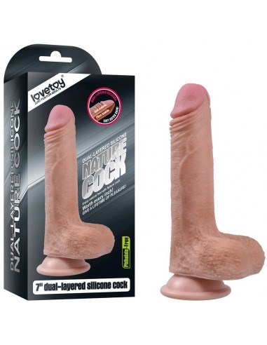 Gode en silicone avec testicules...