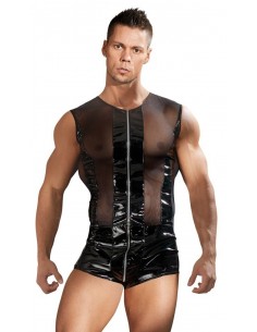 Combishort noir en Vinyle  