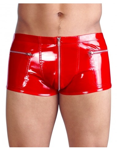 Short en Vinyle Rouge  