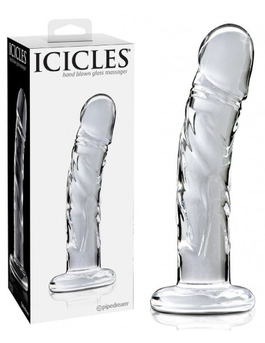 Gode Réaliste en verre Icicles No 62