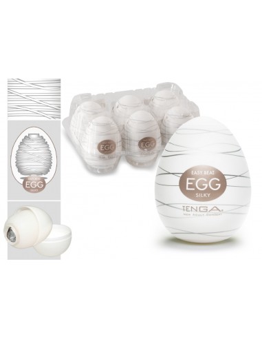 Boite de 6 Tenga EGG Silky marron