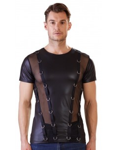 Tee hirt Noir Avec Anneaux  