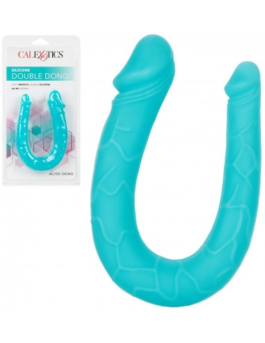 Double Dong en Silicone Turquoise  30 cm