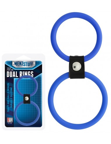 Double Anneau en Silicone Bleu Dual...