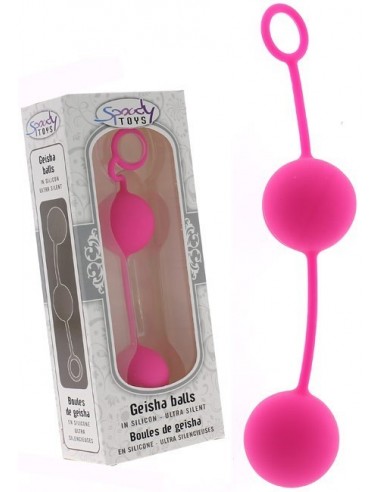 Boules de Geisha en silicone rose