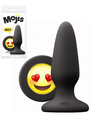 Plug Mojis Ily Medium Noir en Silicone