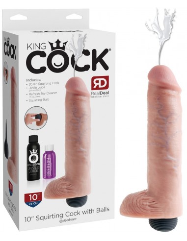 Gode réaliste qui ejacule King Cock...