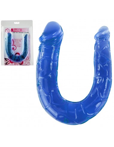 Double Dong Bleu réaliste  28 cm