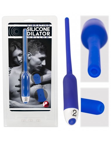 Tige A Uretre Vibrante Bleu en Silicone