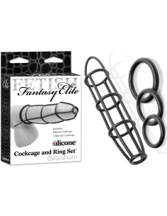 Cockcage noir en silicone...