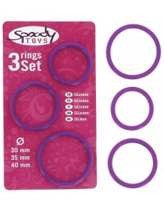 Pack 3 cockring en silicone...