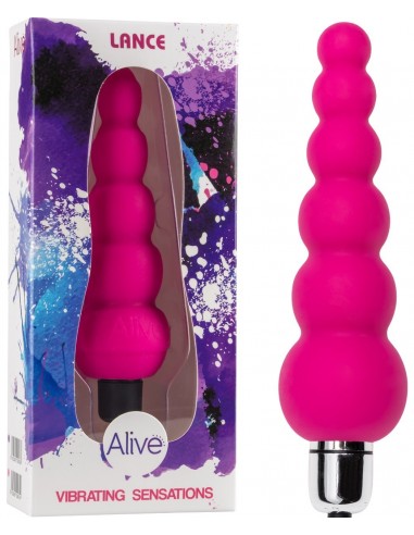 Vibromasseur anal Lance rose  14 cm