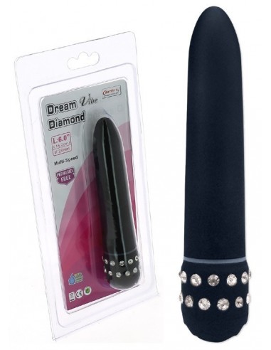 Vibromasseur noir Dream Diamond  15 cm